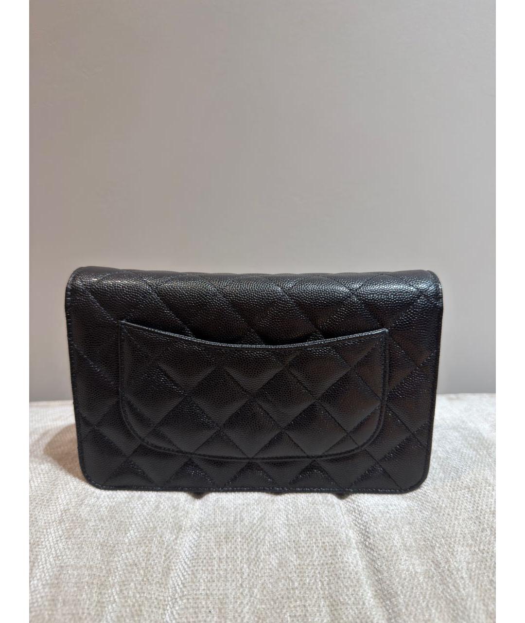 CHANEL Черная кожаная сумка через плечо, фото 3