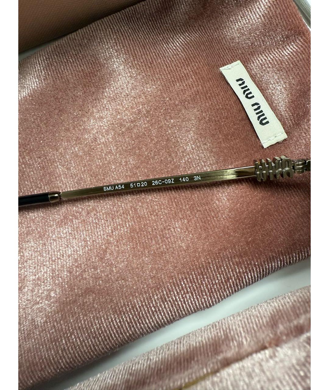 MIU MIU Коричневые металлические солнцезащитные очки, фото 5