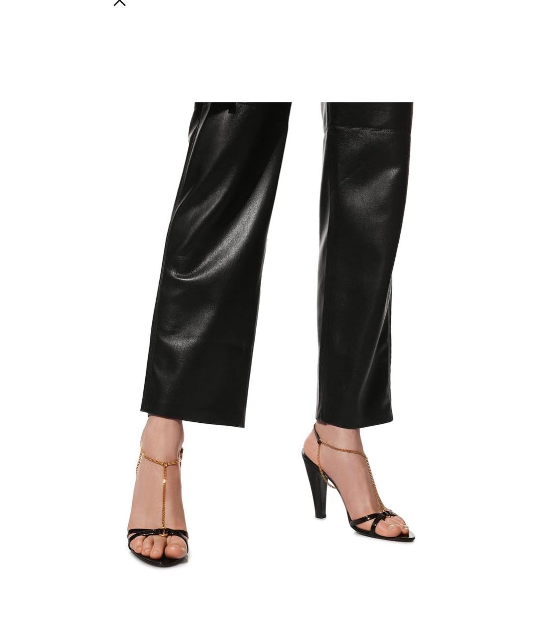 SAINT LAURENT Черные кожаные туфли, фото 5