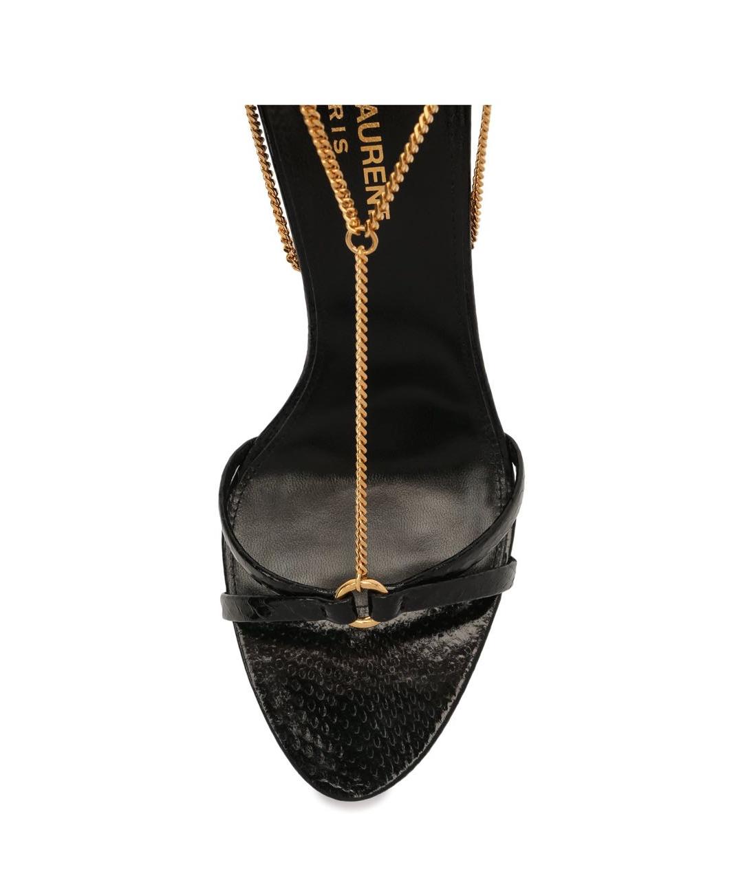 SAINT LAURENT Черные кожаные туфли, фото 6