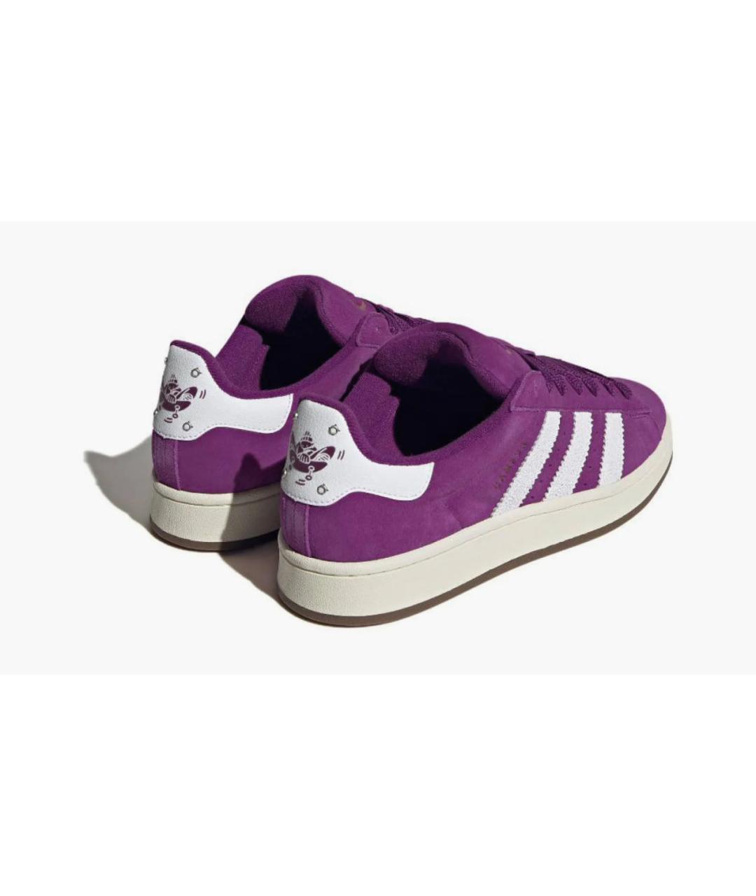 ADIDAS Фиолетовые замшевые кроссовки, фото 3
