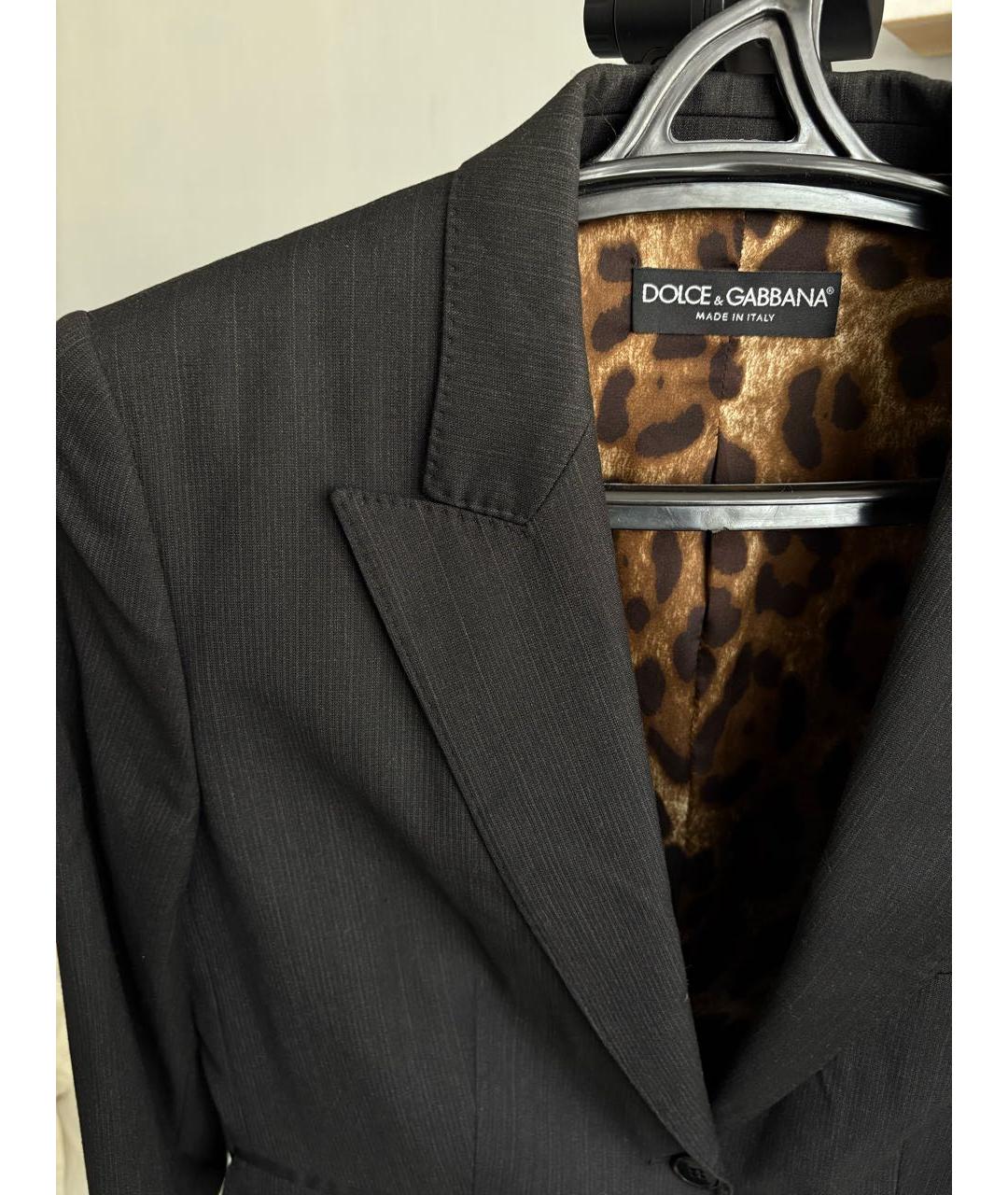 DOLCE&GABBANA Черный шерстяной жакет/пиджак, фото 2