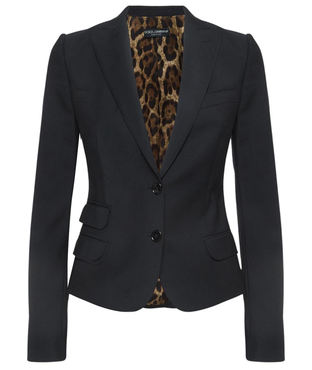 DOLCE&GABBANA Черный шерстяной жакет/пиджак, фото 1