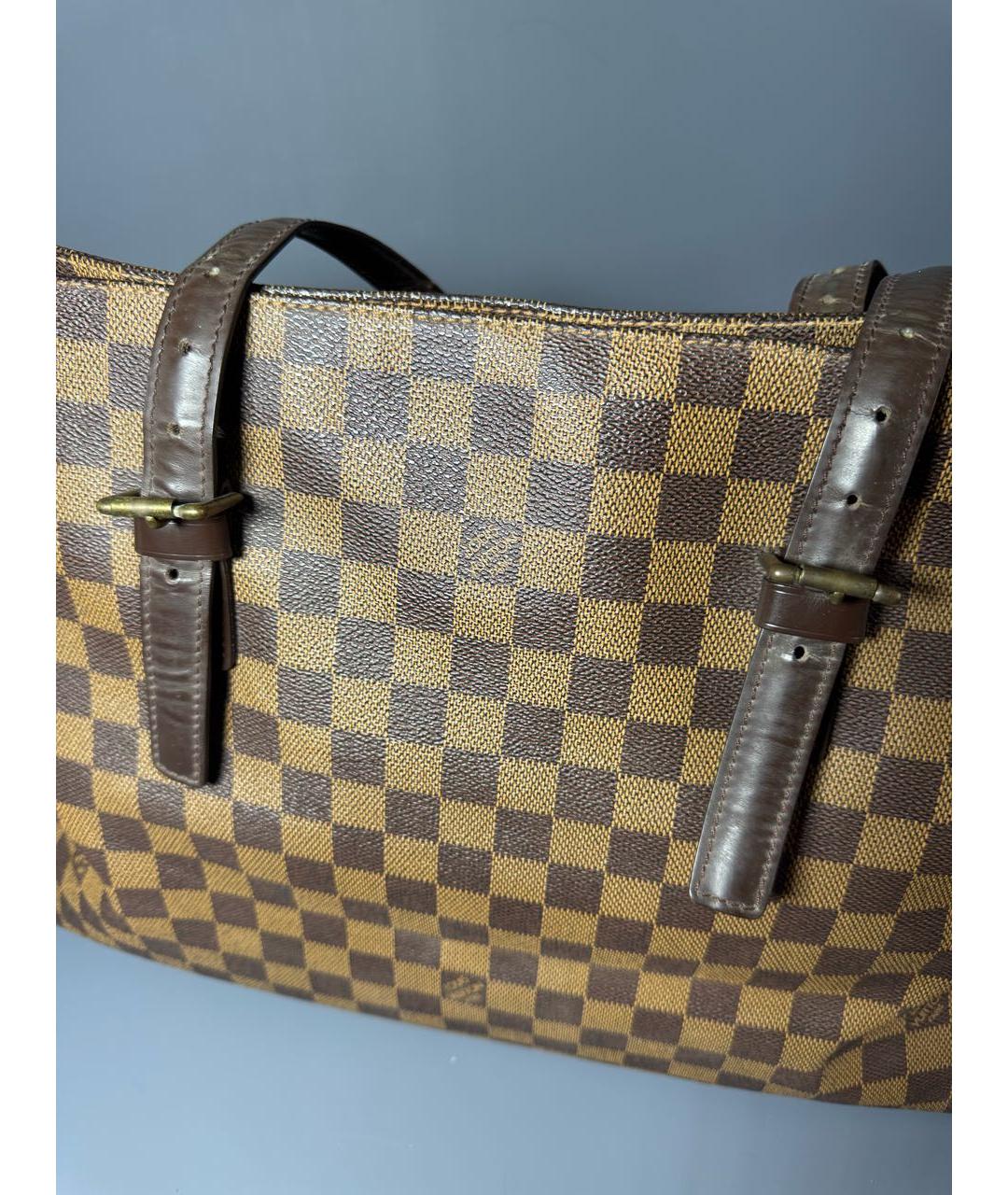 LOUIS VUITTON Коричневая сумка с короткими ручками, фото 7