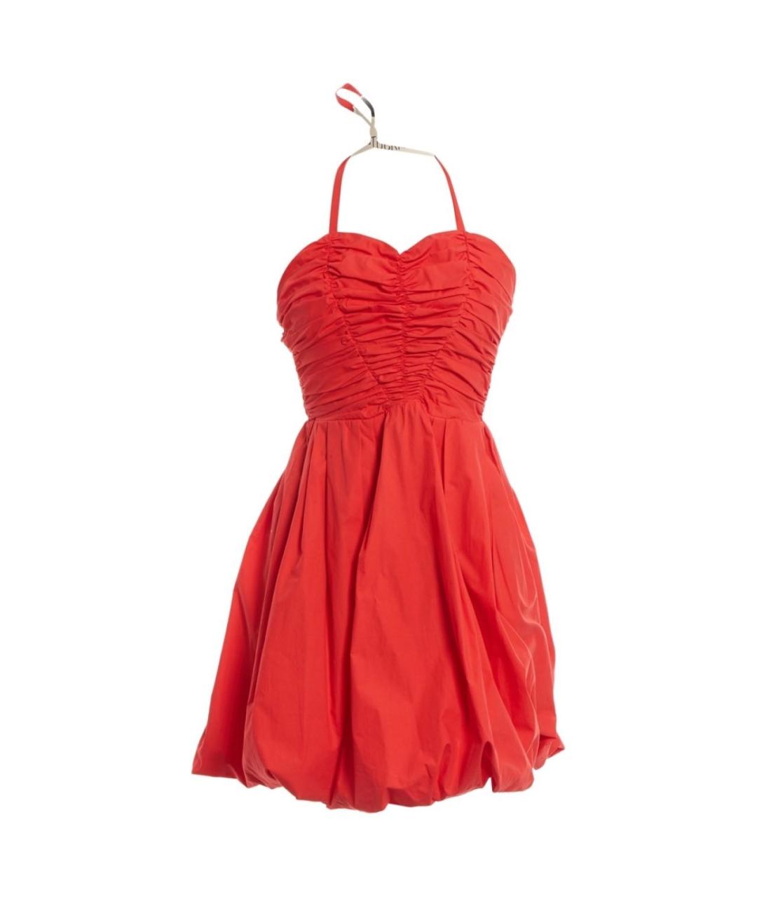 MIU MIU Красное хлопковое коктейльное платье, фото 3