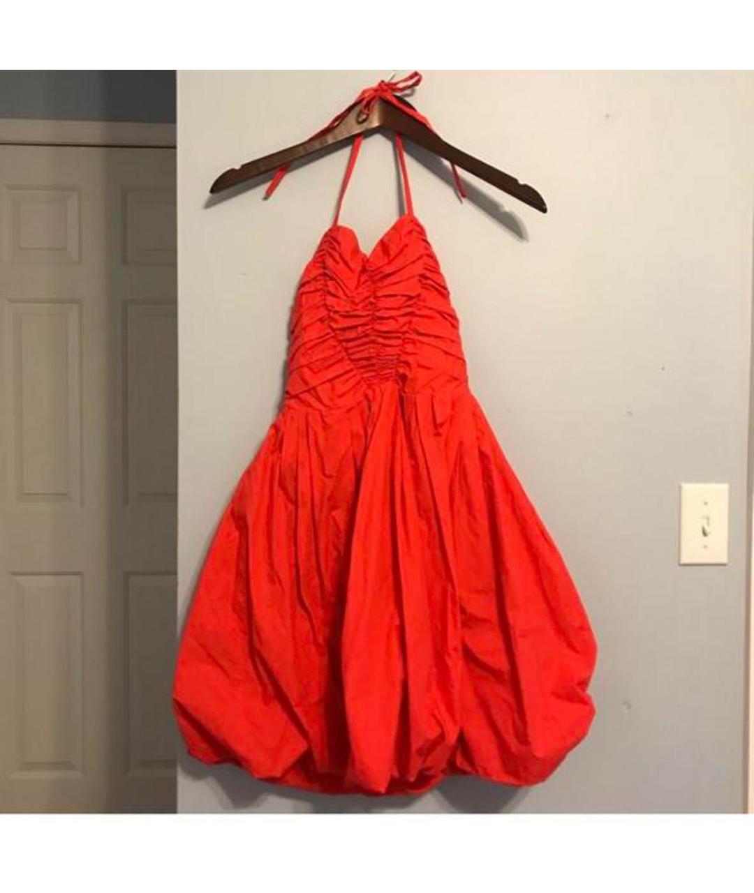 MIU MIU Красное хлопковое коктейльное платье, фото 8