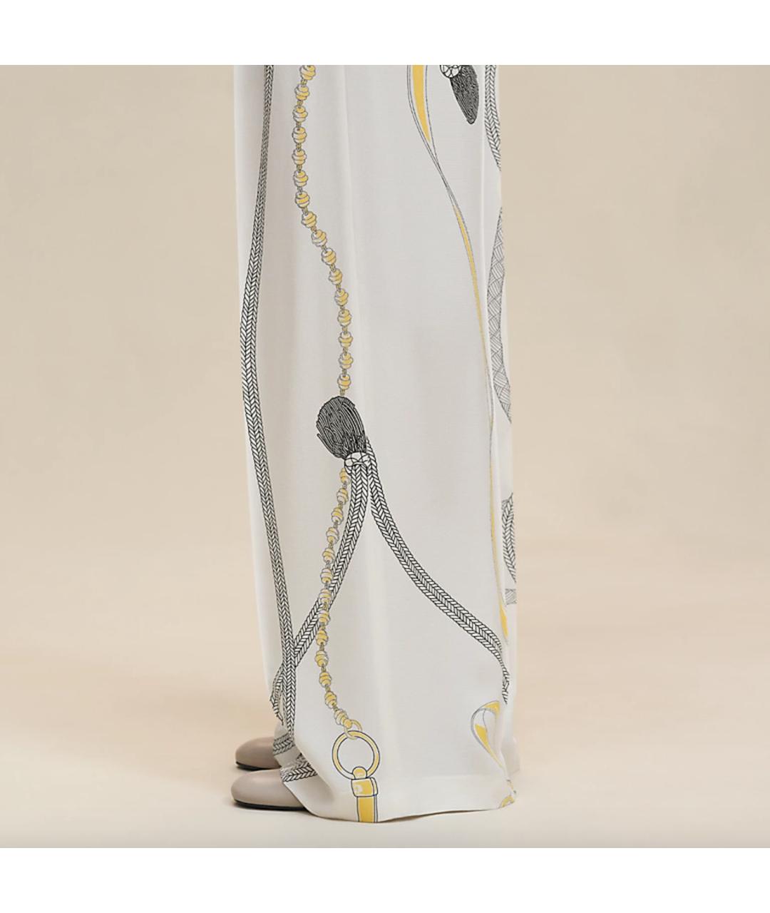 HERMES Бежевый шелковый костюм с брюками, фото 6