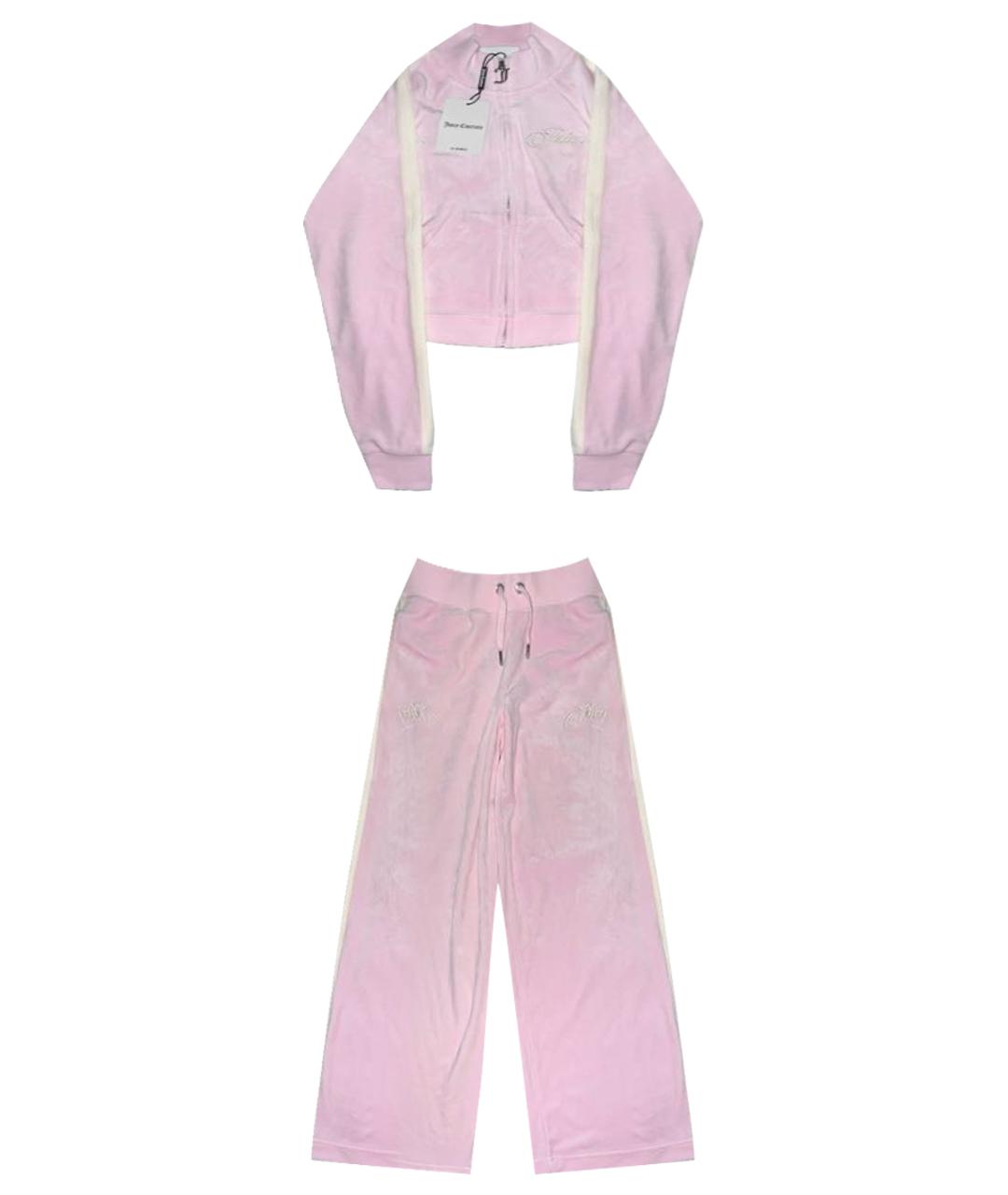 JUICY COUTURE Розовый велюровый спортивные костюмы, фото 1