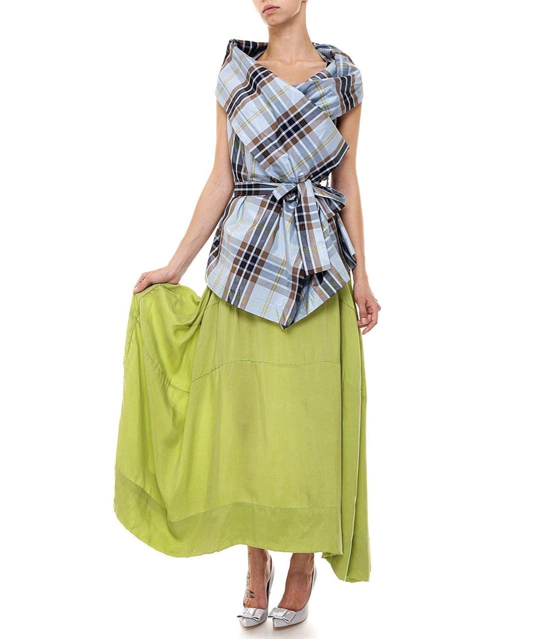 VIVIENNE WESTWOOD Салатовая юбка миди, фото 5