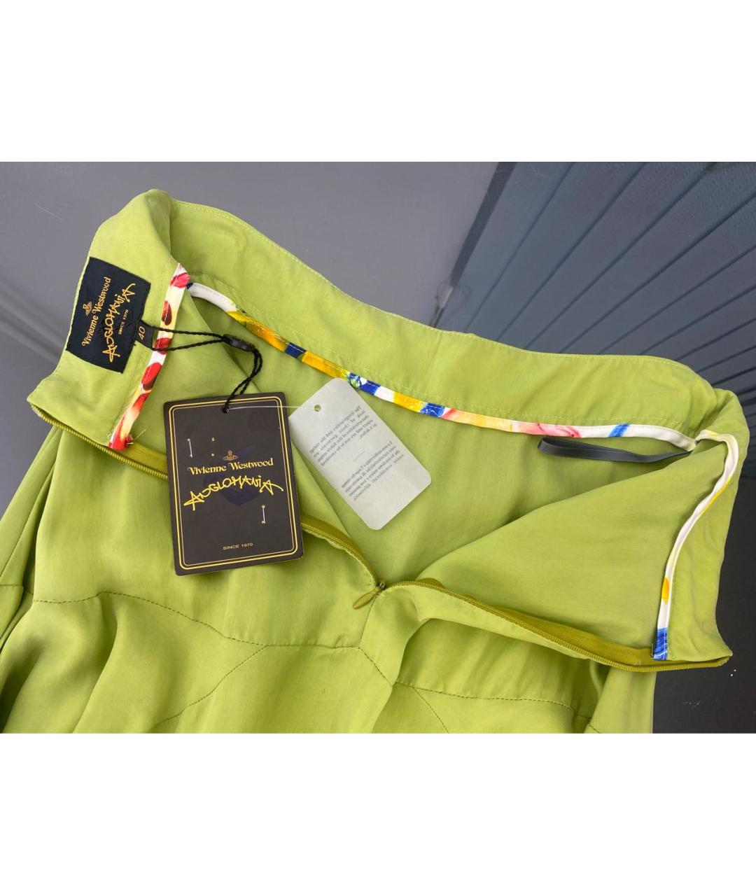 VIVIENNE WESTWOOD Салатовая юбка миди, фото 3