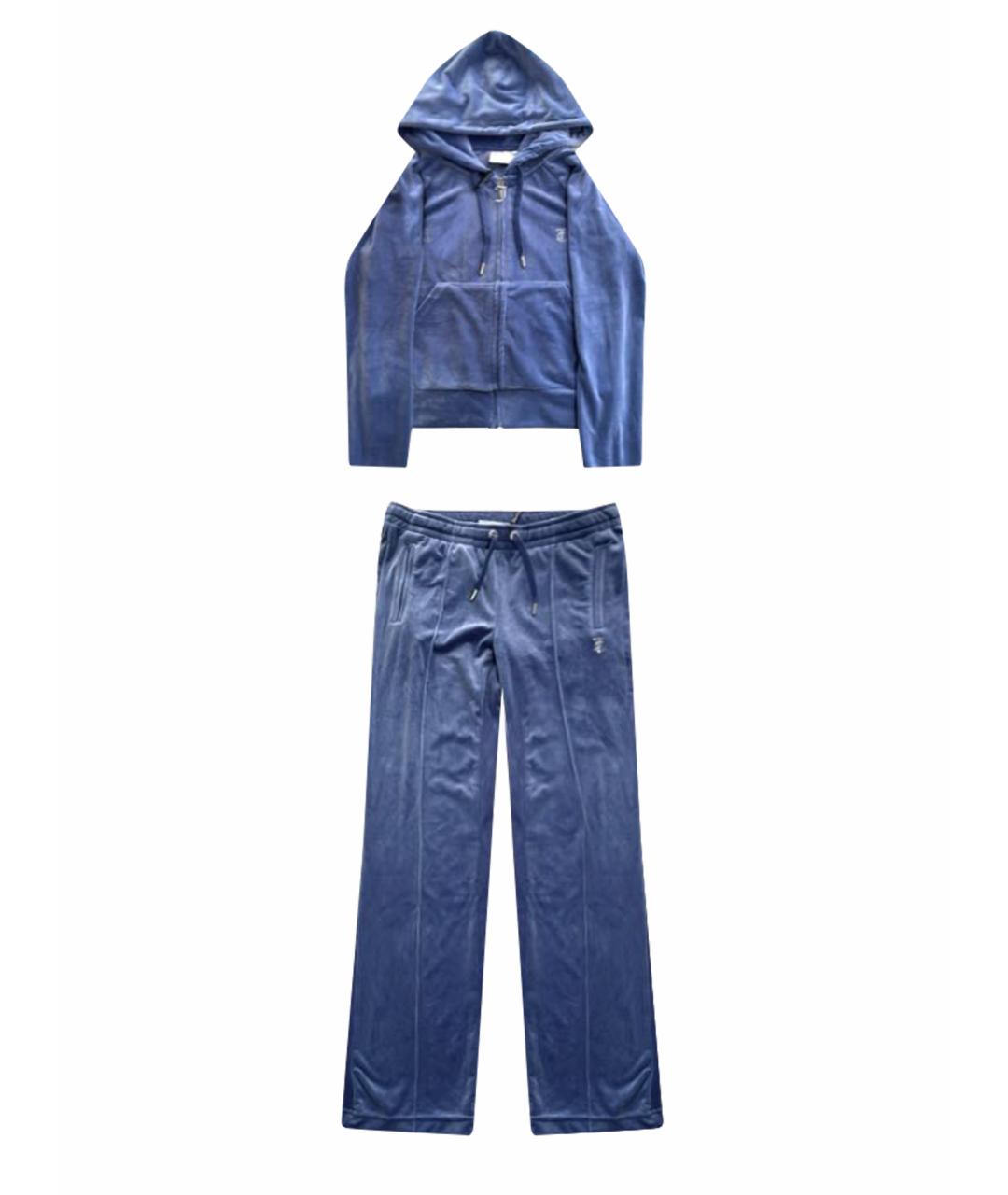 JUICY COUTURE Синий велюровый спортивные костюмы, фото 1