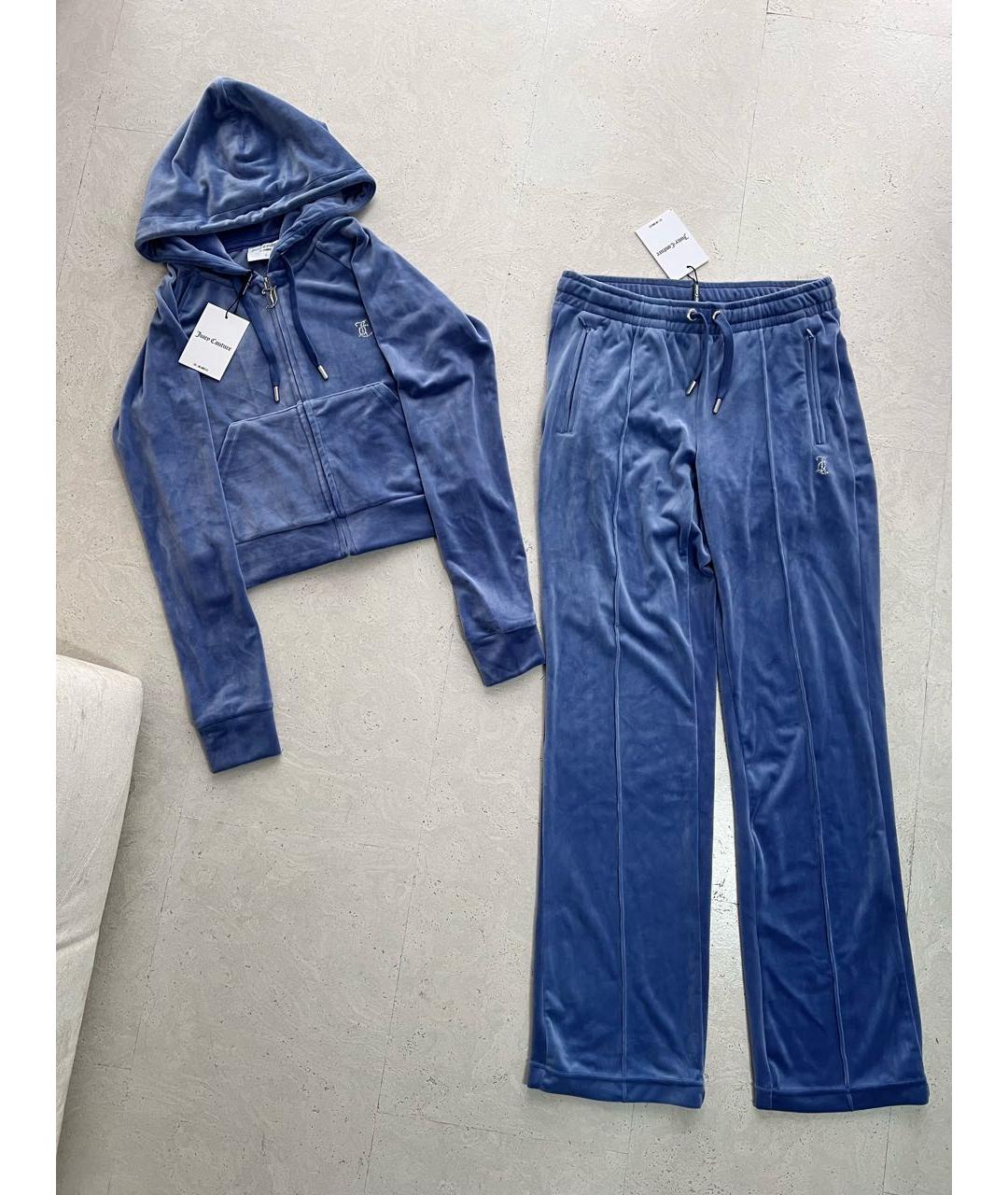 JUICY COUTURE Синий велюровый спортивные костюмы, фото 3