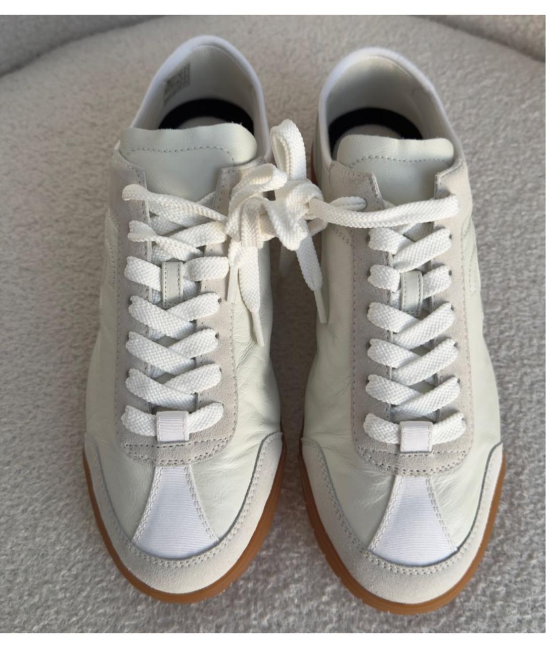 CHANEL Белые кожаные кеды, фото 2