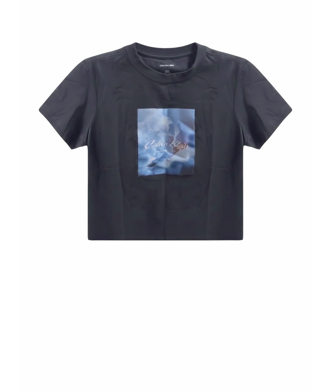 CALVIN KLEIN Черная хлопковая футболка, фото 1