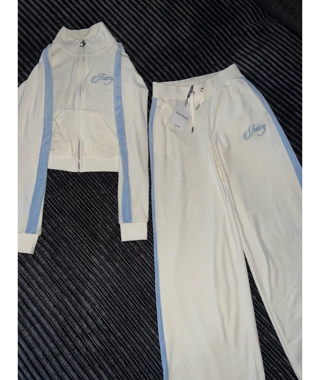 JUICY COUTURE Белый велюровый спортивные костюмы, фото 2