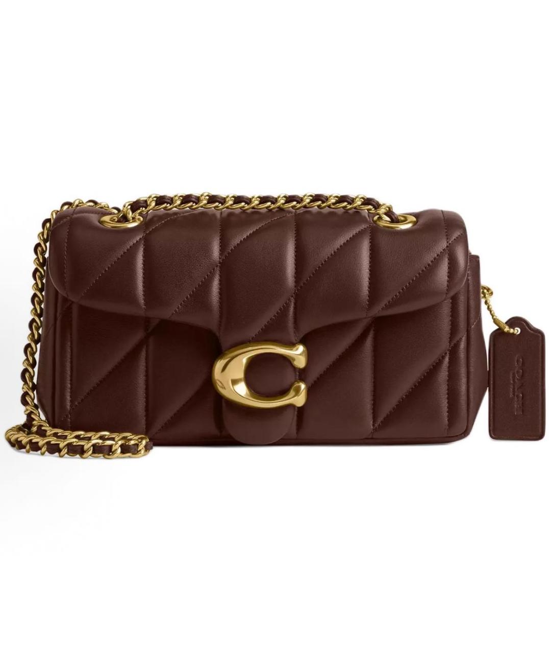 COACH Коричневая кожаная сумка через плечо, фото 8