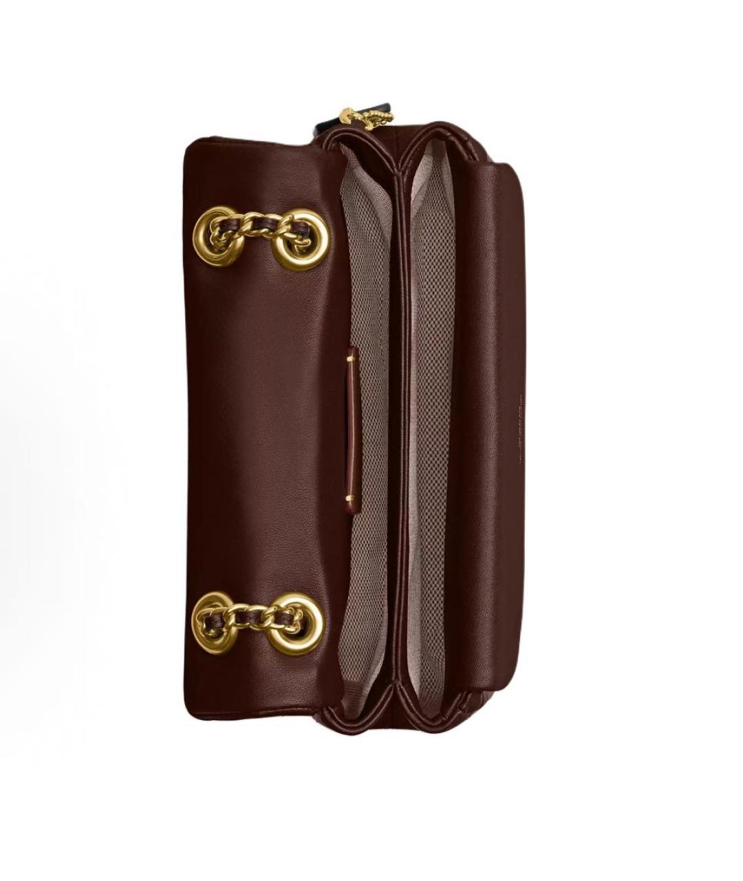 COACH Коричневая кожаная сумка через плечо, фото 3