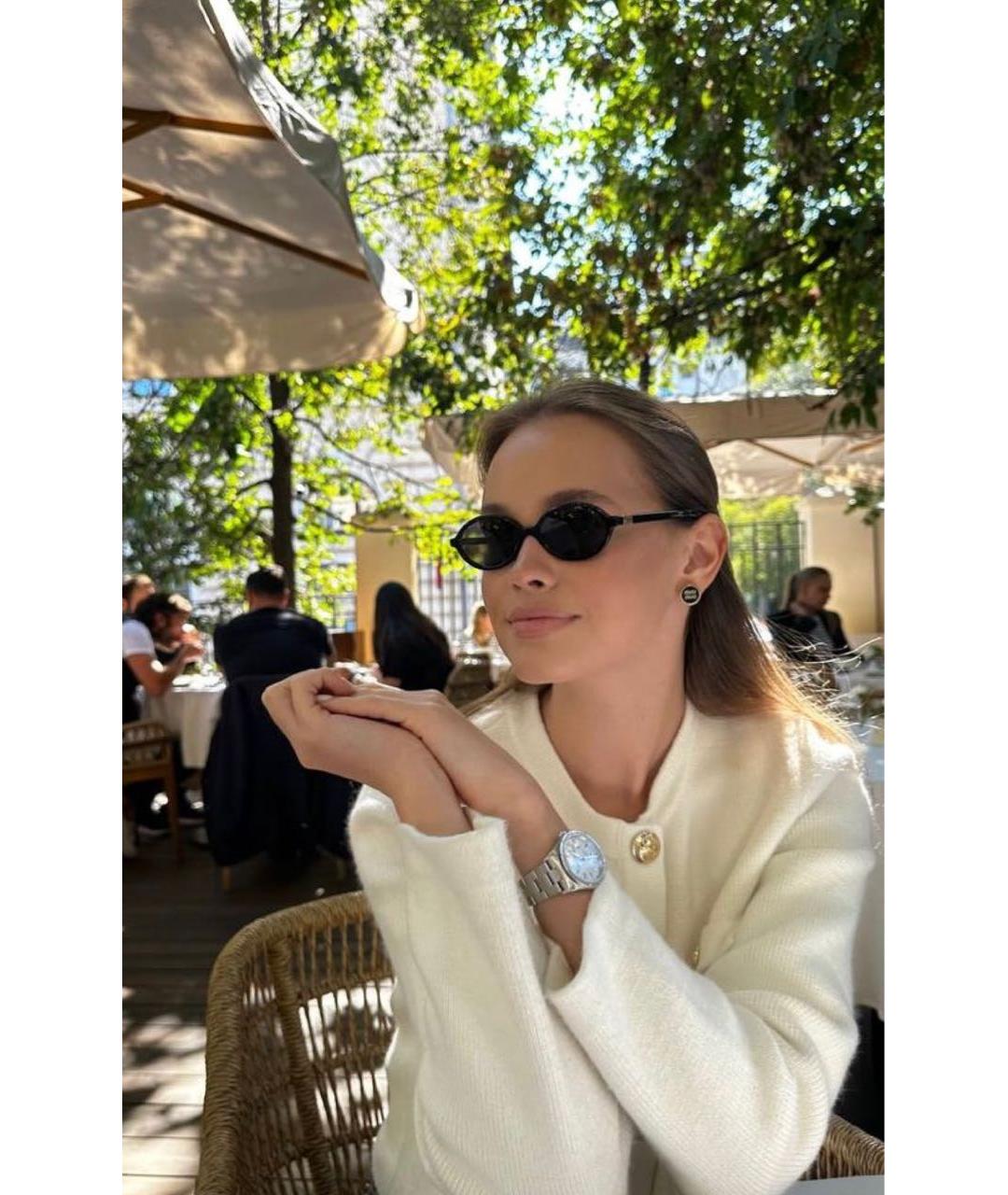 MIU MIU Черные пластиковые солнцезащитные очки, фото 7