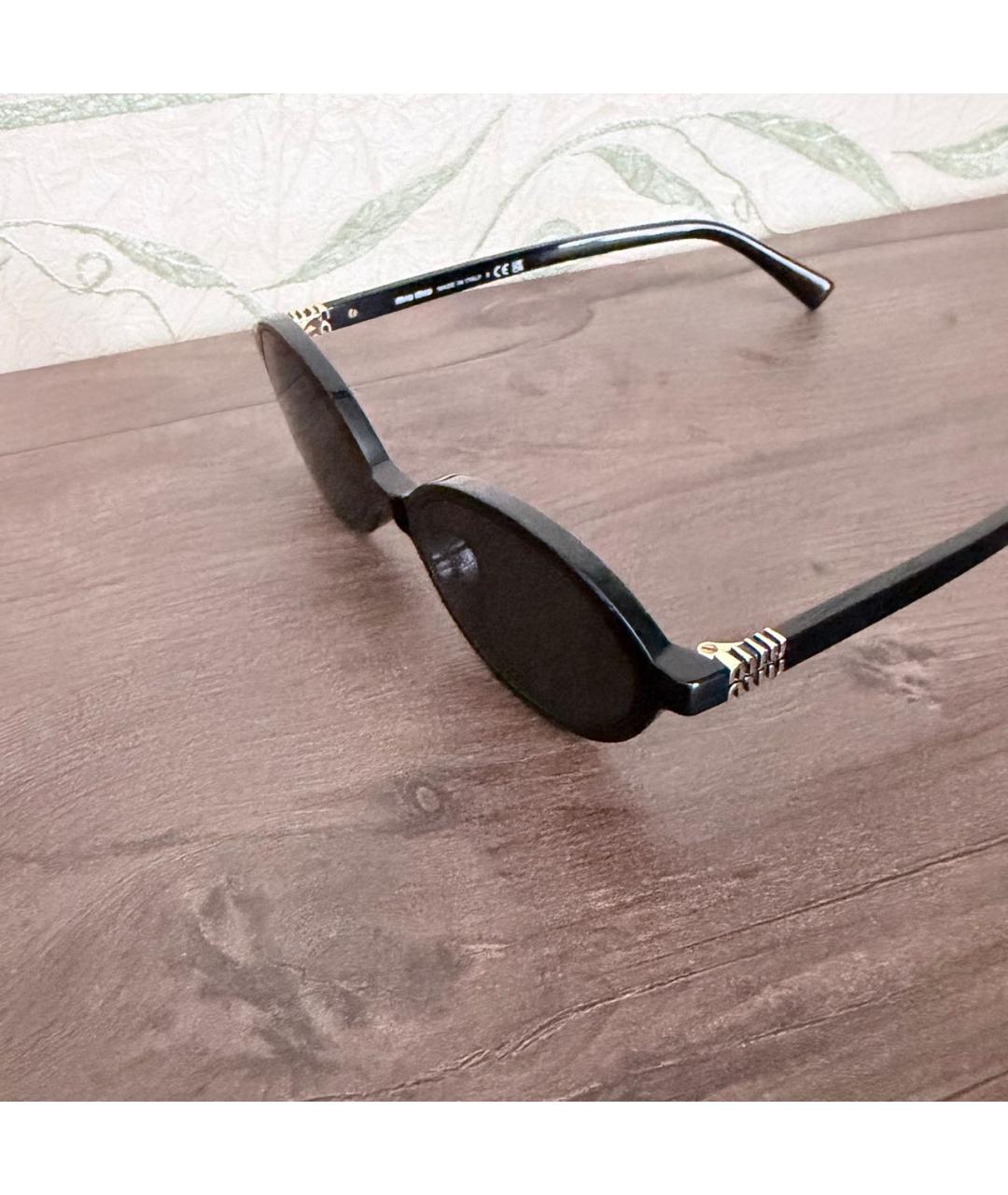 MIU MIU Черные пластиковые солнцезащитные очки, фото 5