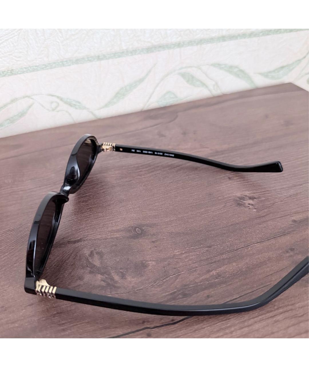 MIU MIU Черные пластиковые солнцезащитные очки, фото 3