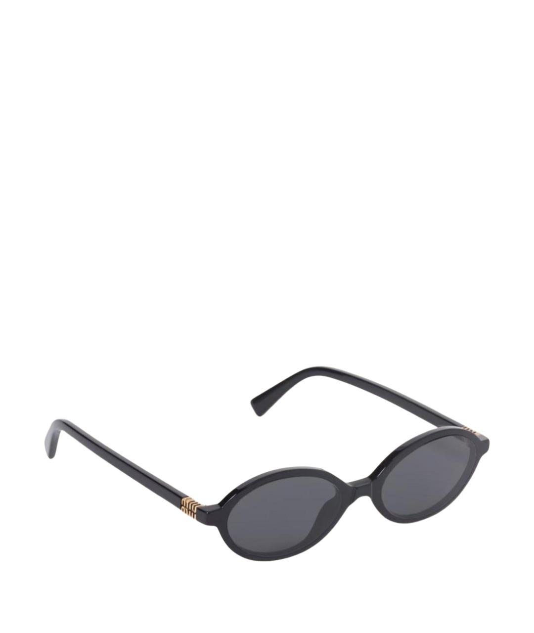 MIU MIU Черные пластиковые солнцезащитные очки, фото 1
