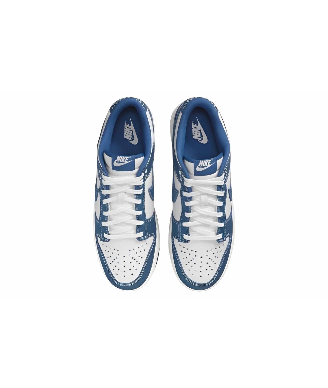 NIKE Синие текстильные низкие кроссовки / кеды, фото 4