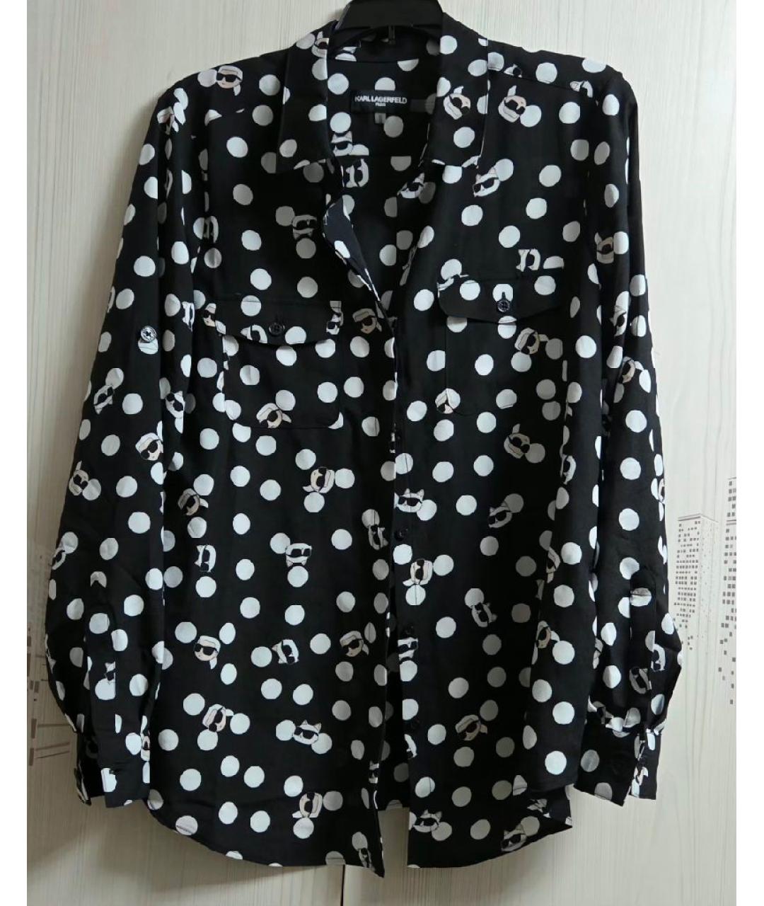 KARL LAGERFELD Черная полиэстеровая рубашка, фото 5