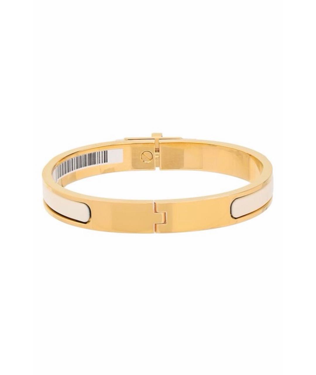 HERMES Золотой металлический браслет, фото 2