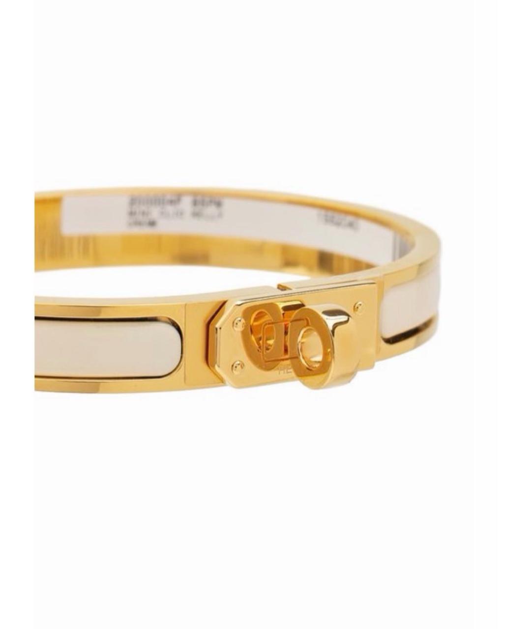 HERMES Золотой металлический браслет, фото 3