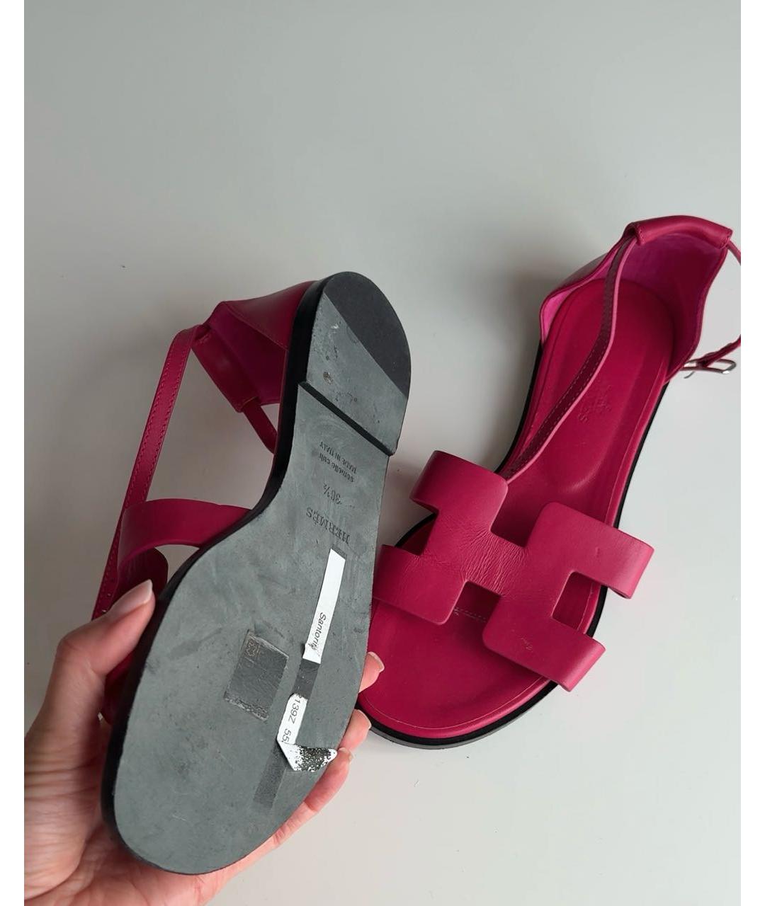 HERMES Кожаные сандалии, фото 4