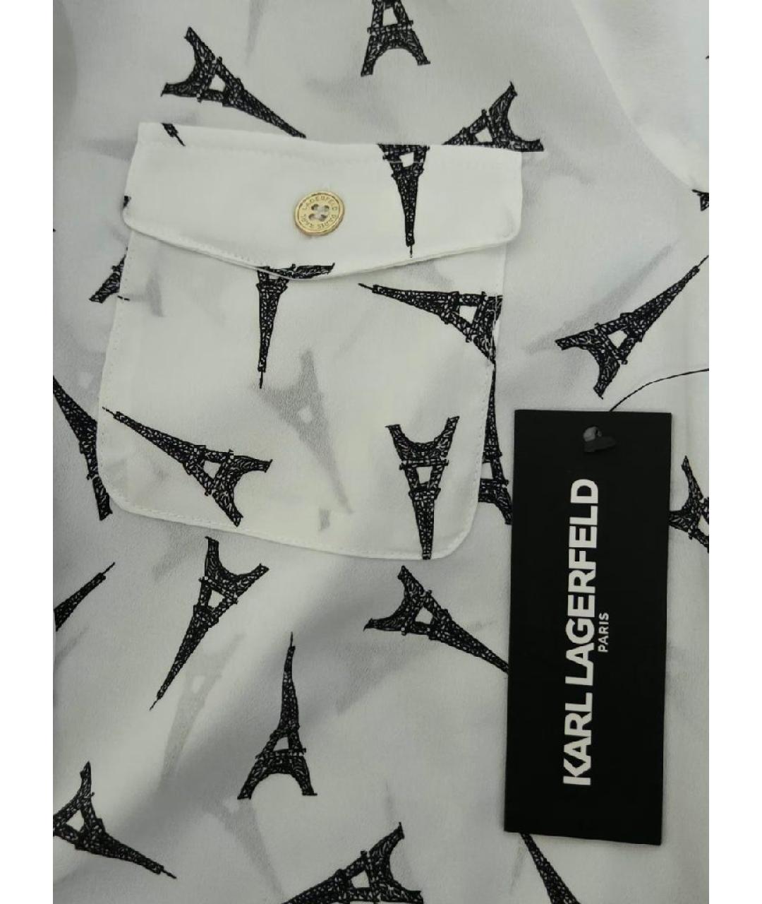 KARL LAGERFELD Белая полиэстеровая рубашка, фото 3