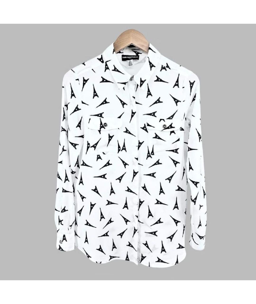 KARL LAGERFELD Белая полиэстеровая рубашка, фото 5