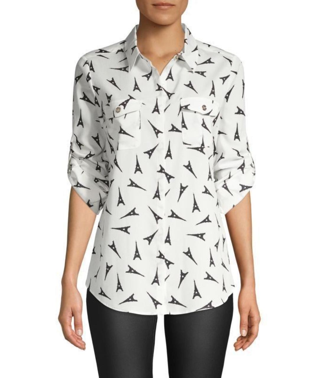 KARL LAGERFELD Белая полиэстеровая рубашка, фото 4