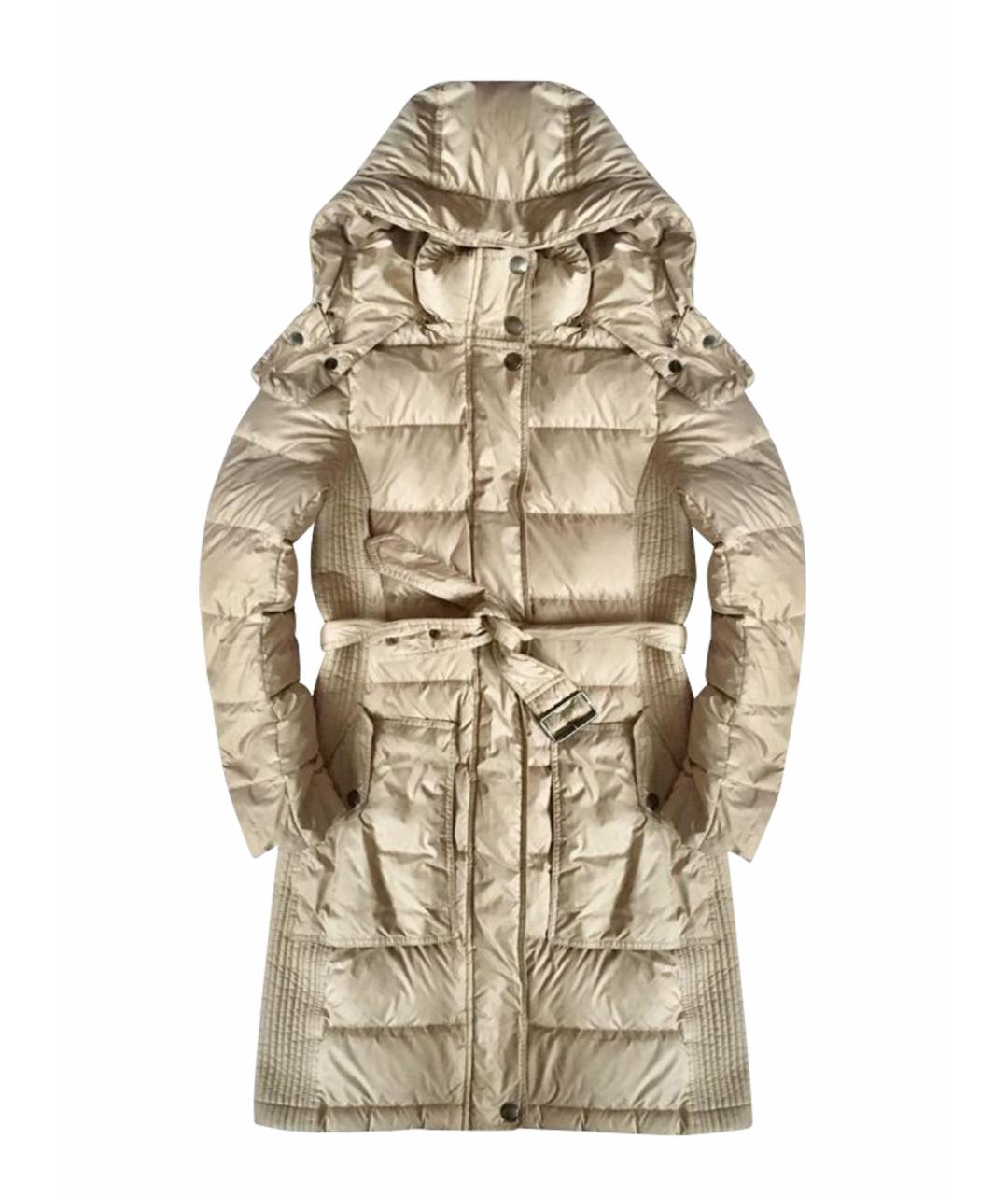 BURBERRY Бежевый полиэстеровый пуховик, фото 1