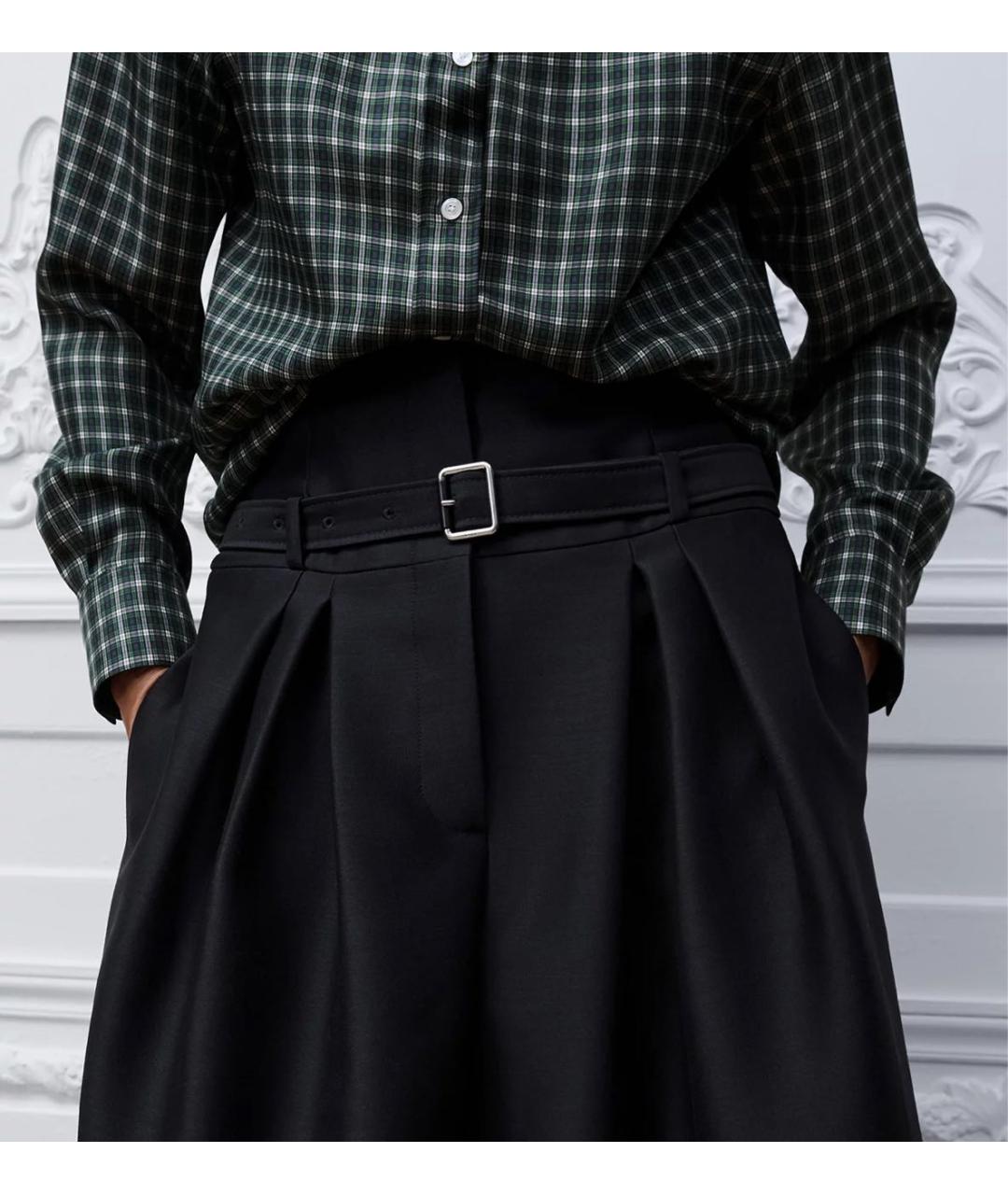 CHRISTIAN DIOR Черные шерстяные прямые брюки, фото 3