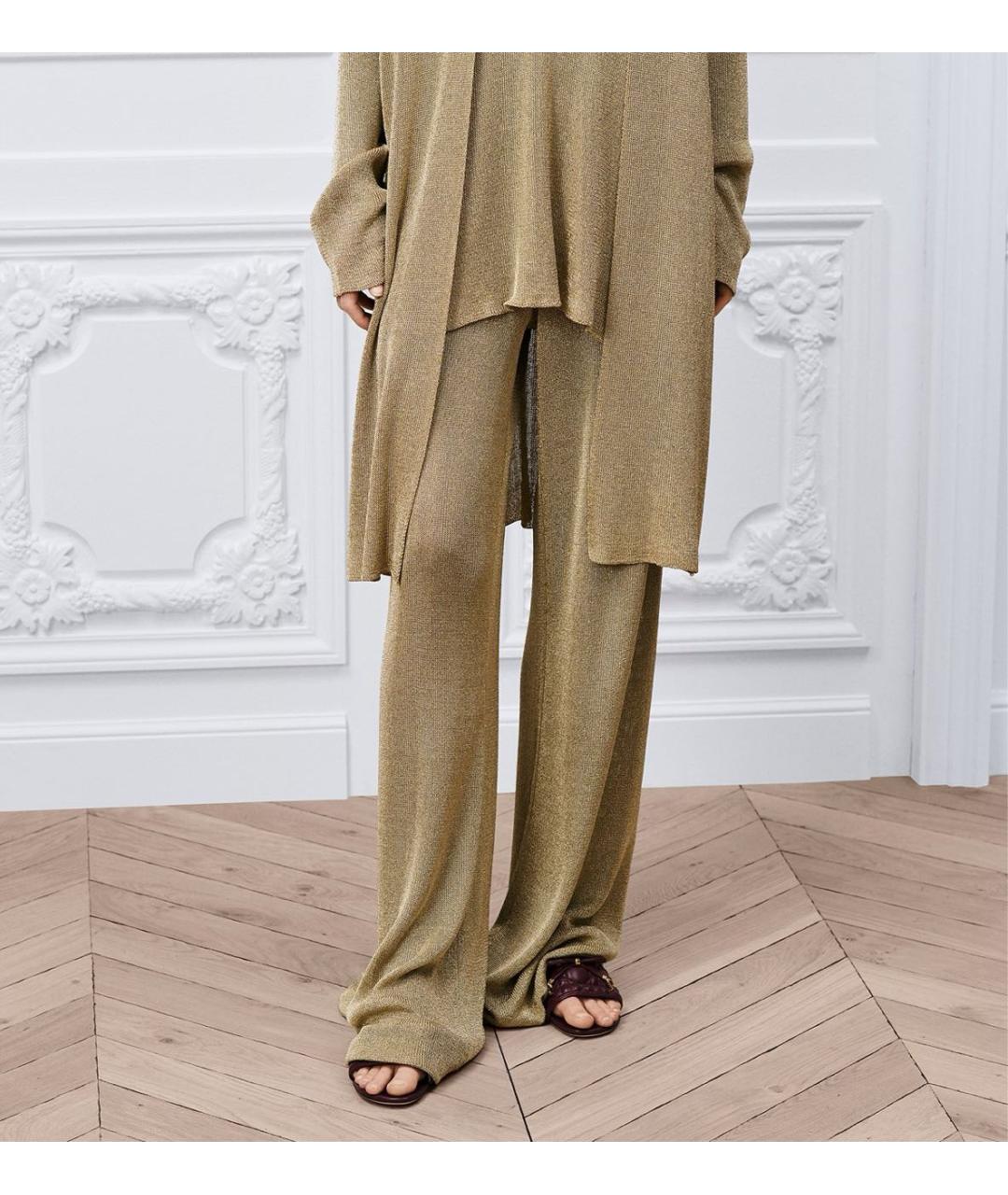 CHRISTIAN DIOR Желтые прямые брюки, фото 3