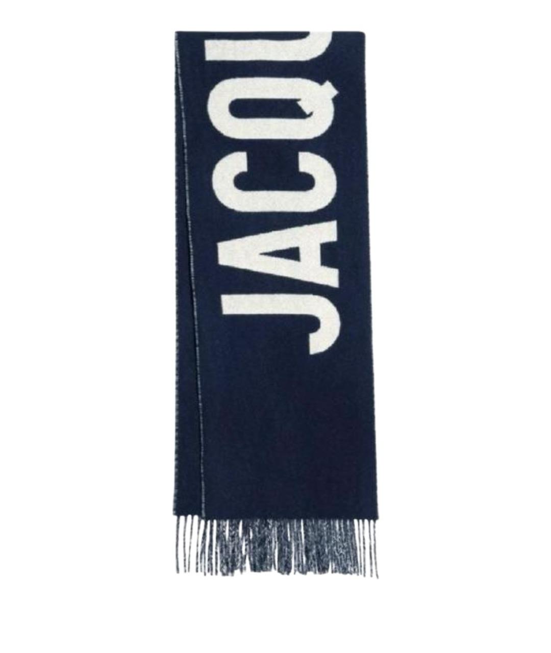 JACQUEMUS Темно-синий шерстяной шарф, фото 1