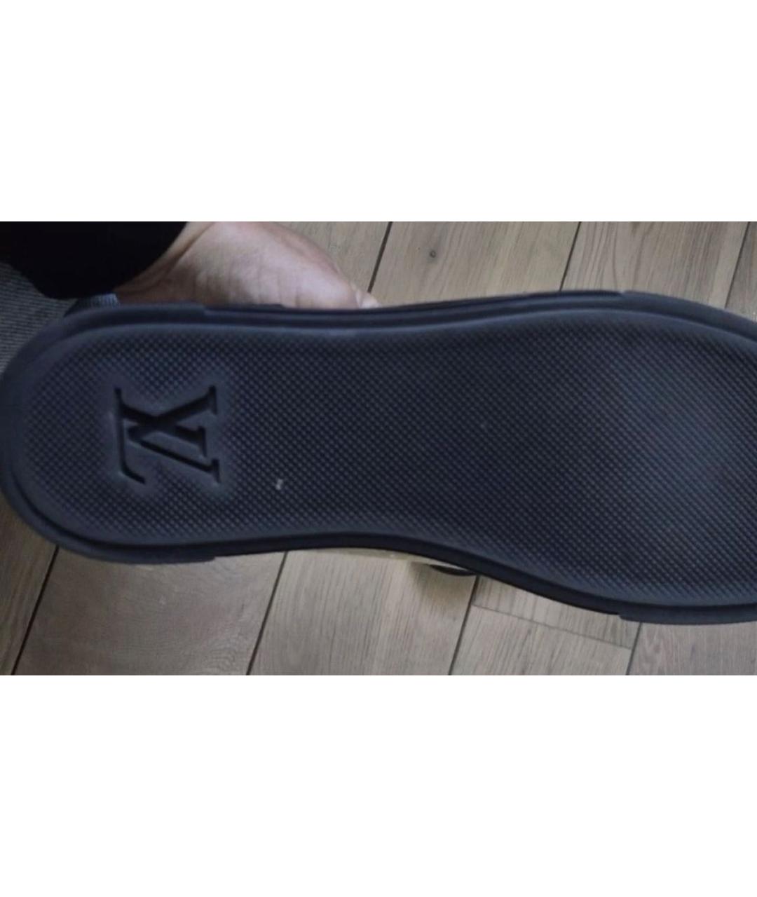 LOUIS VUITTON Бежевые текстильные кеды, фото 4