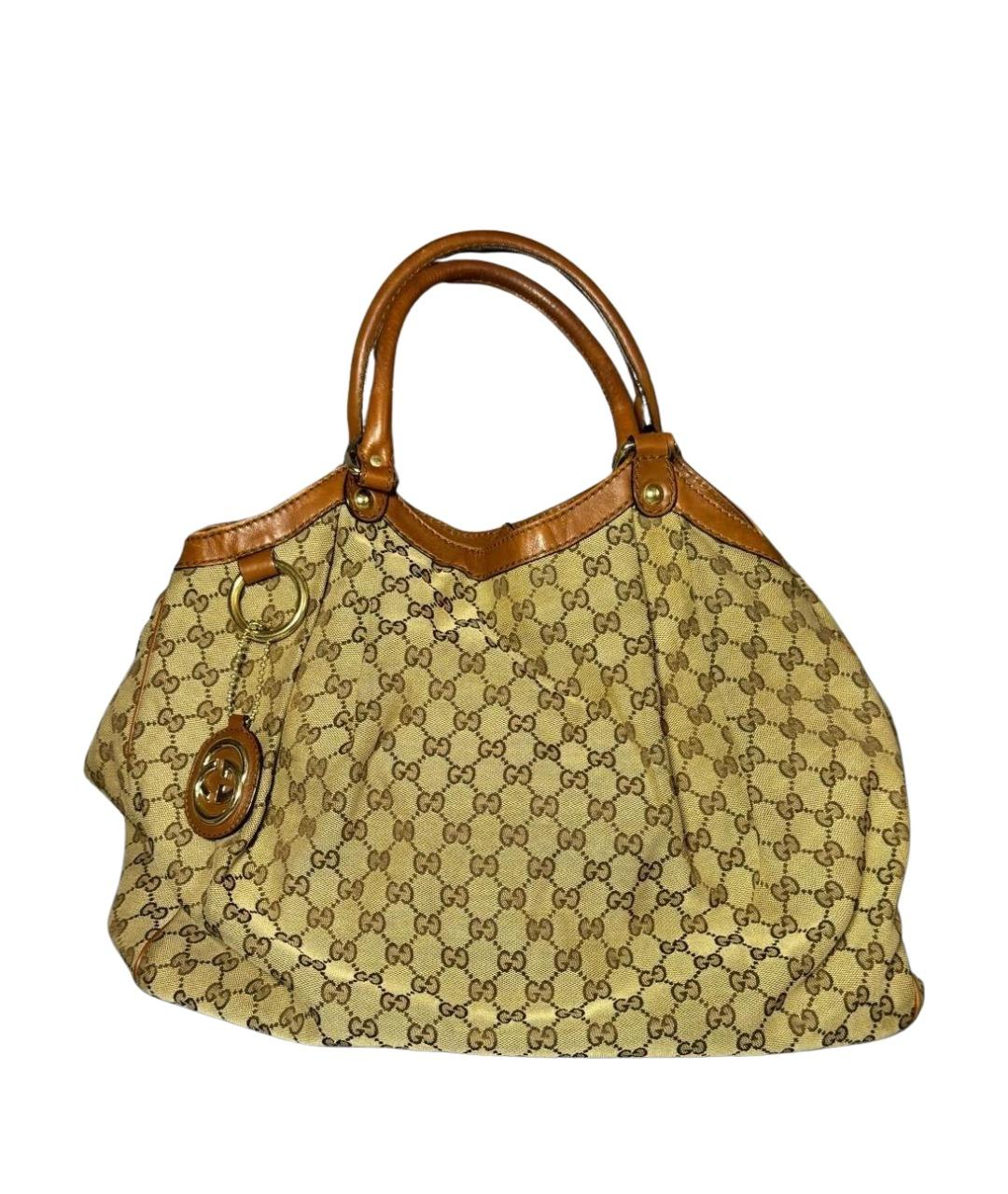 GUCCI Коричневая сумка с короткими ручками, фото 1