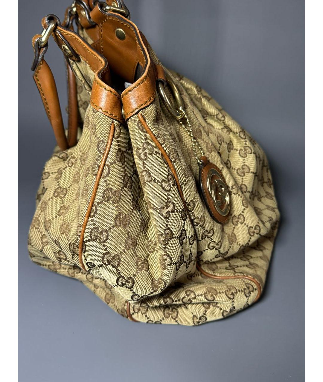 GUCCI Коричневая сумка с короткими ручками, фото 2