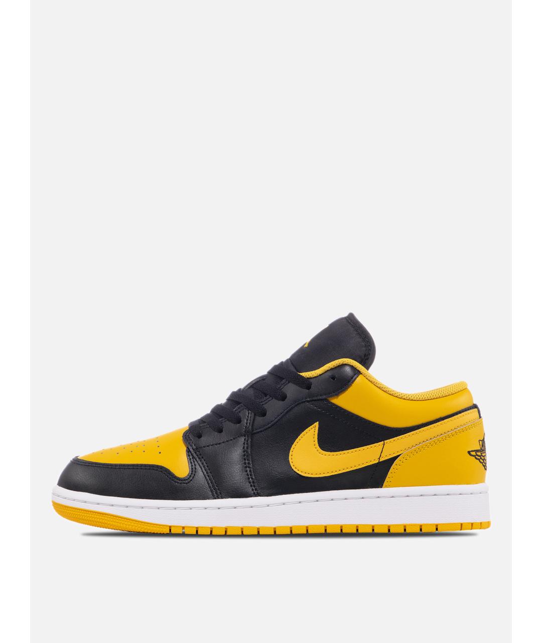 JORDAN Желтые кожаные низкие кроссовки / кеды, фото 4