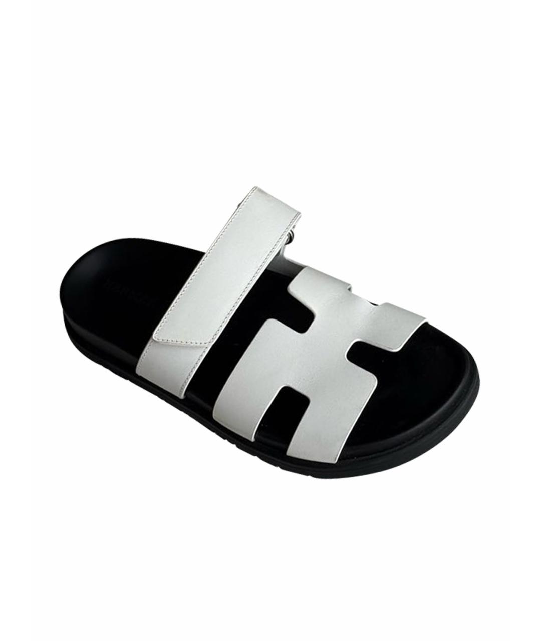 HERMES Кожаные шлепанцы, фото 1