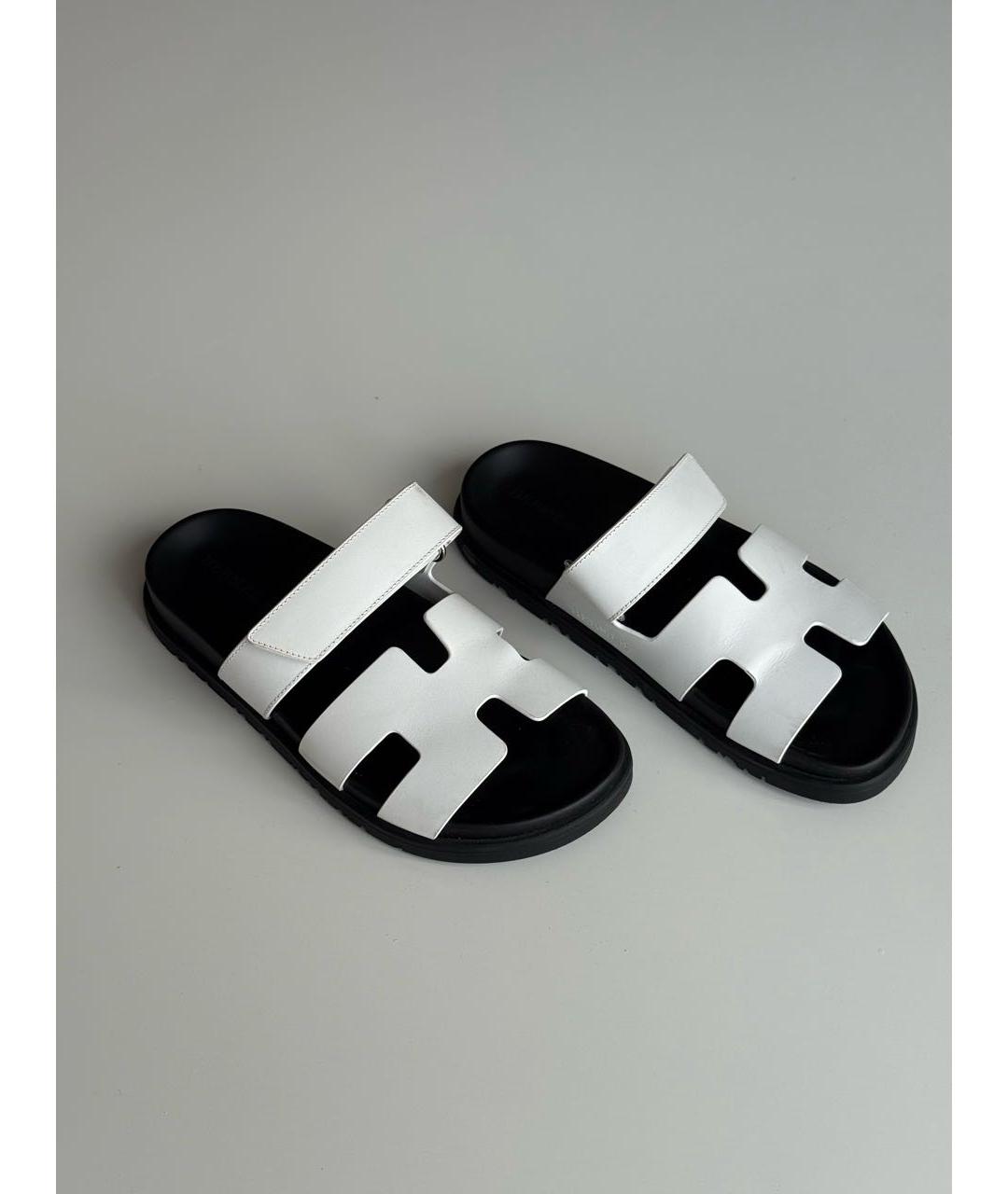 HERMES Кожаные шлепанцы, фото 3