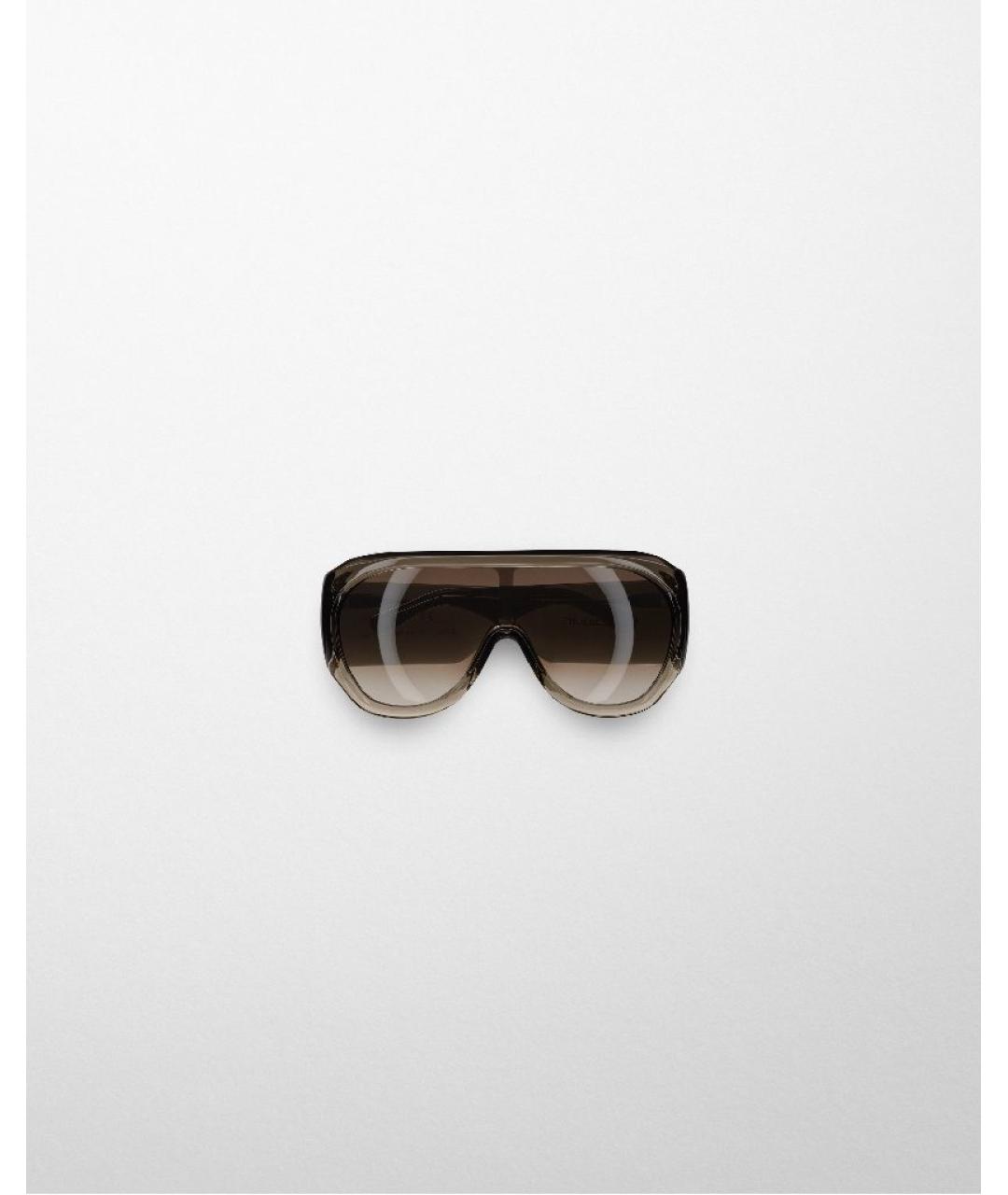 PHOEBE PHILO Коричневые пластиковые солнцезащитные очки, фото 8