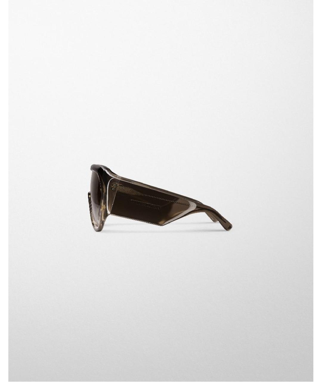 PHOEBE PHILO Коричневые пластиковые солнцезащитные очки, фото 2