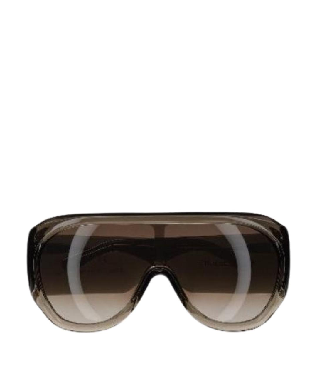 PHOEBE PHILO Коричневые пластиковые солнцезащитные очки, фото 1