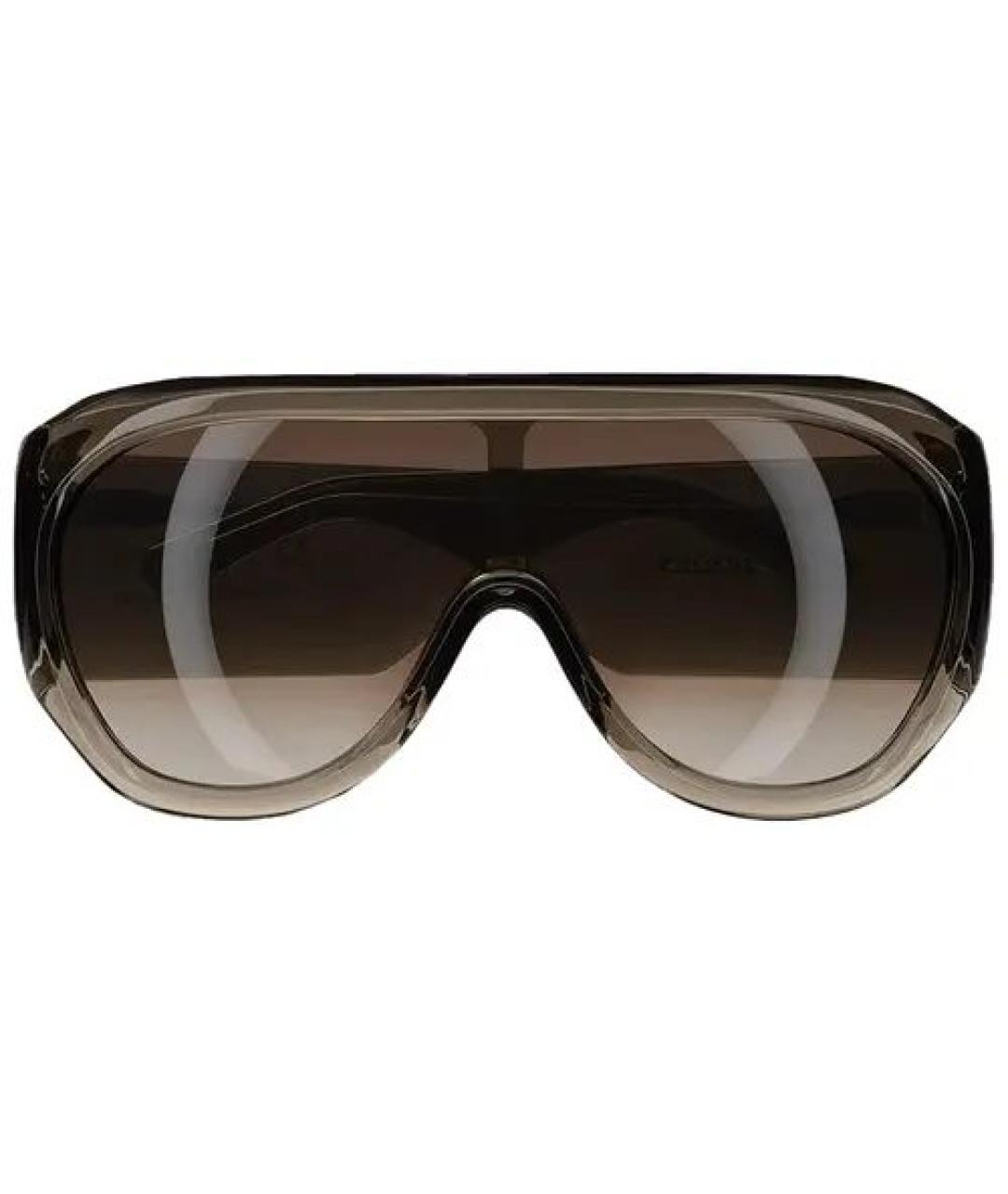 PHOEBE PHILO Коричневые пластиковые солнцезащитные очки, фото 4