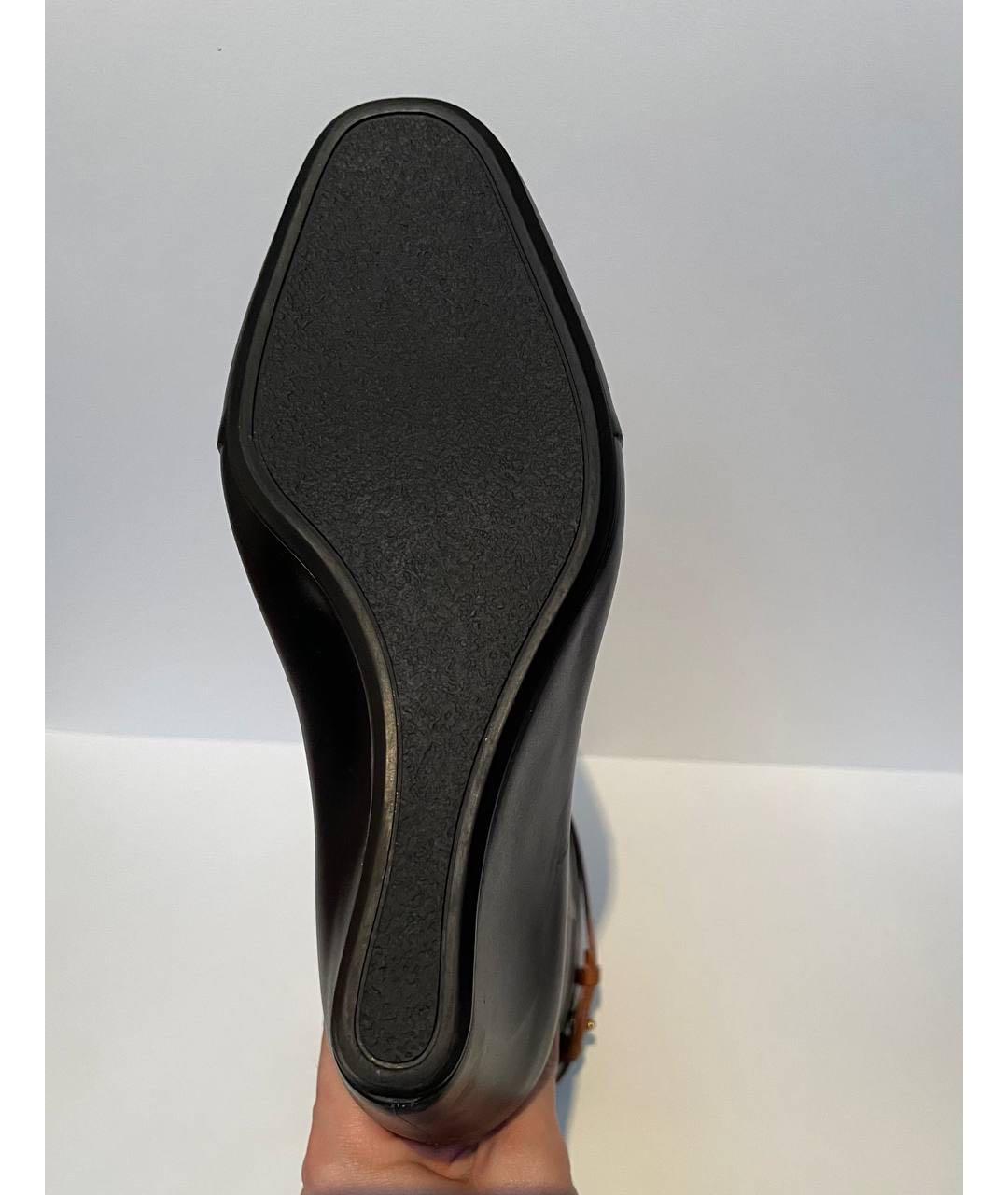 SERGIO ROSSI Черные кожаные сапоги, фото 4