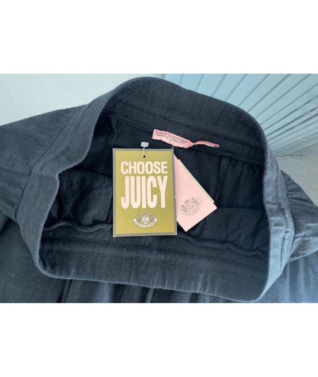 JUICY COUTURE Черные хлопковые бриджи, фото 3