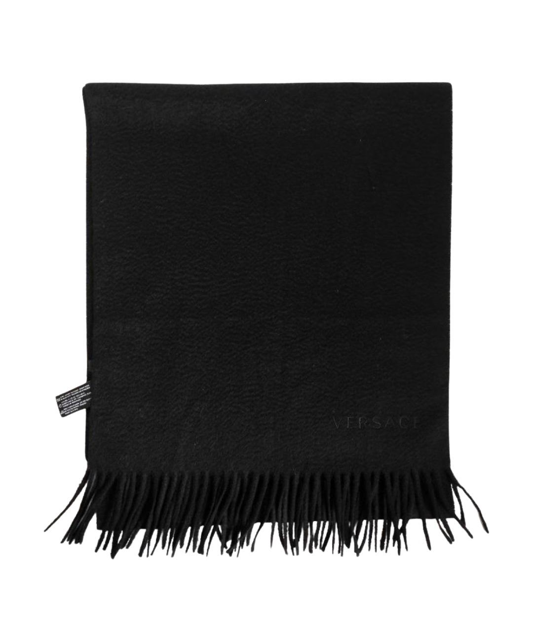 VERSACE Черный кашемировый шарф, фото 1